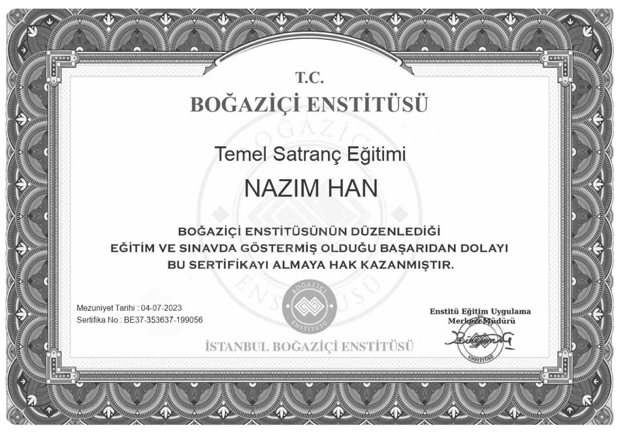Boğaziçi Enstitüsü Satranç Eğitimi Önizleme