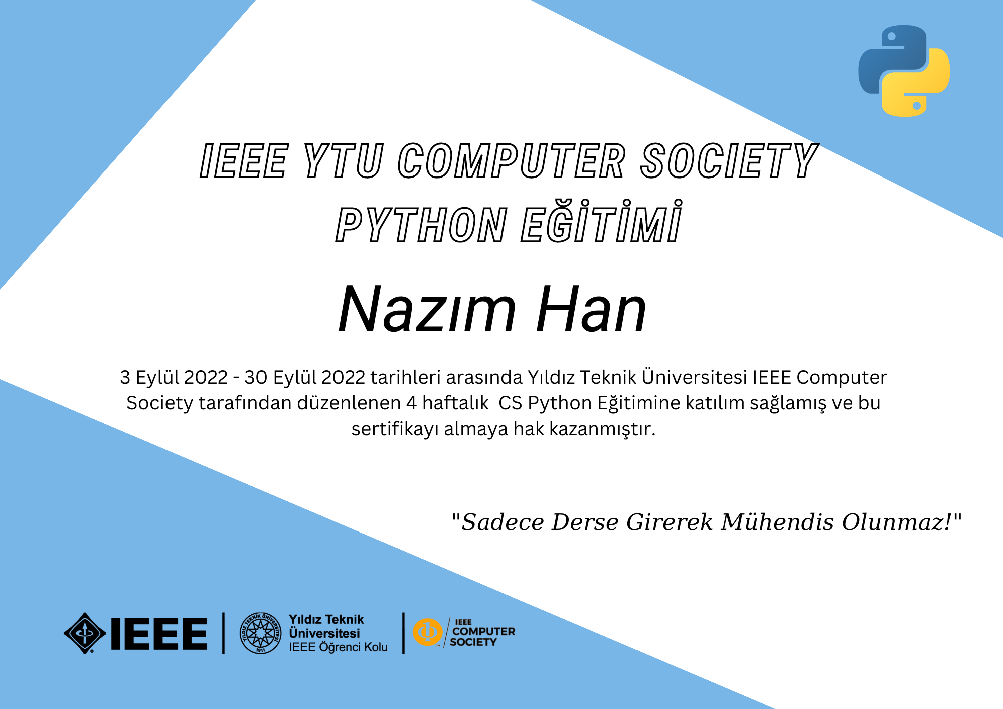 YTÜ Python Eğitimi Önizleme